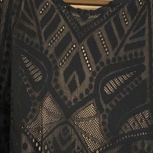 BCBGMaxAzria Black Sheath Long Sleeve Dress